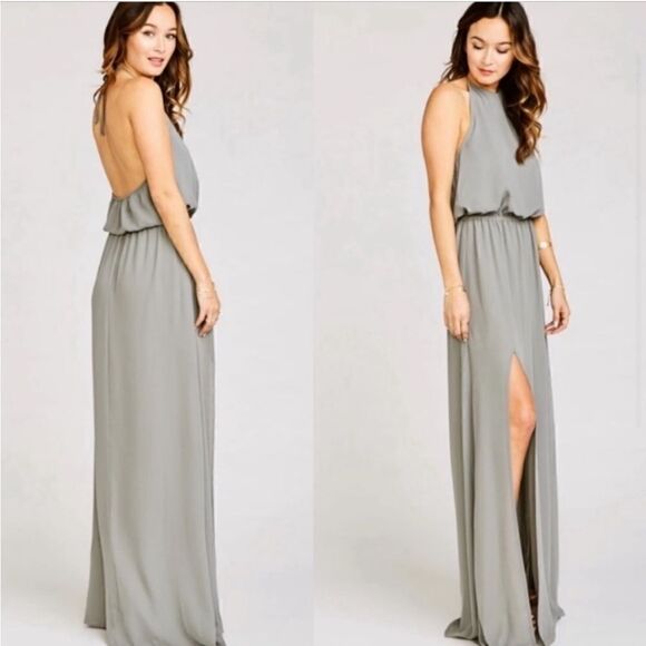 Show Me Your MUMU Heather Halter Dress Gray - Picture 13 of 13